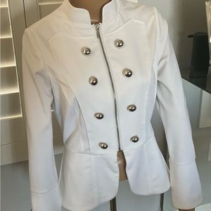 XOXO MILITARY-BAND JACKET - WHITE